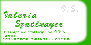 valeria szatlmayer business card